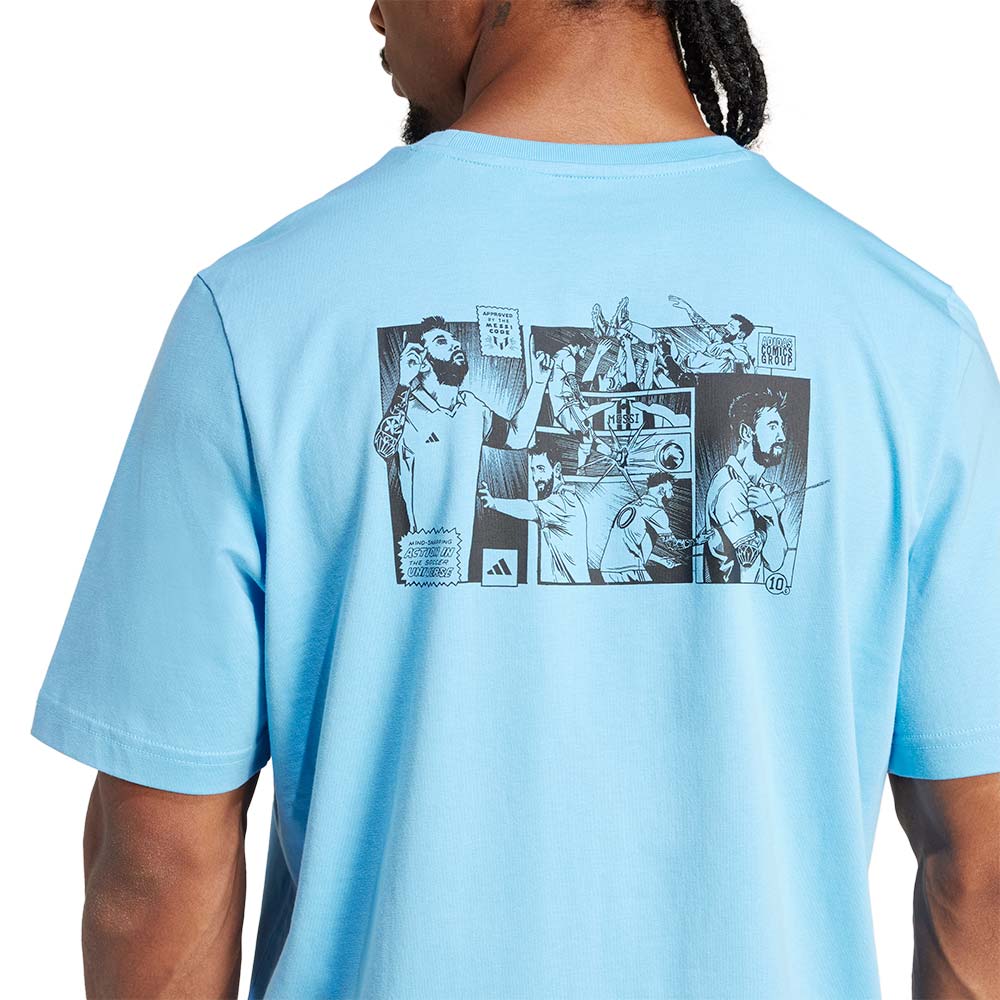 ADIDAS Messi Icon Graphic เสื้อยืดฟุตบอลผู้ชาย