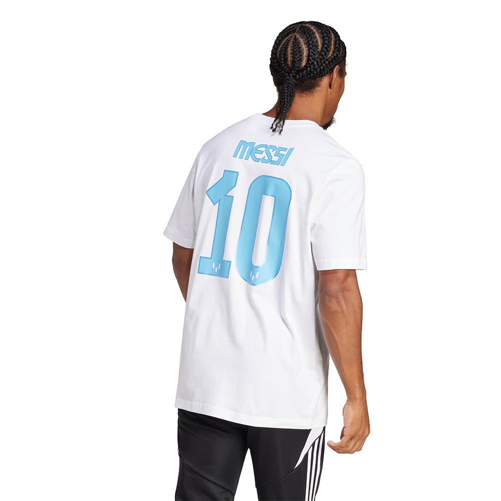 ADIDAS Messi Name and Number Graphic เสื้อยืดฟุตบอลผู้ชาย