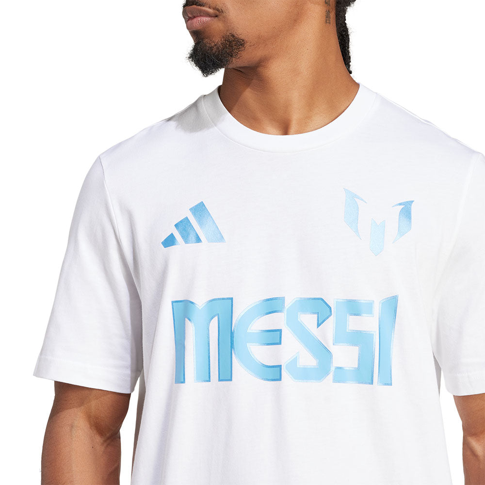 ADIDAS Messi Name and Number Graphic เสื้อยืดฟุตบอลผู้ชาย