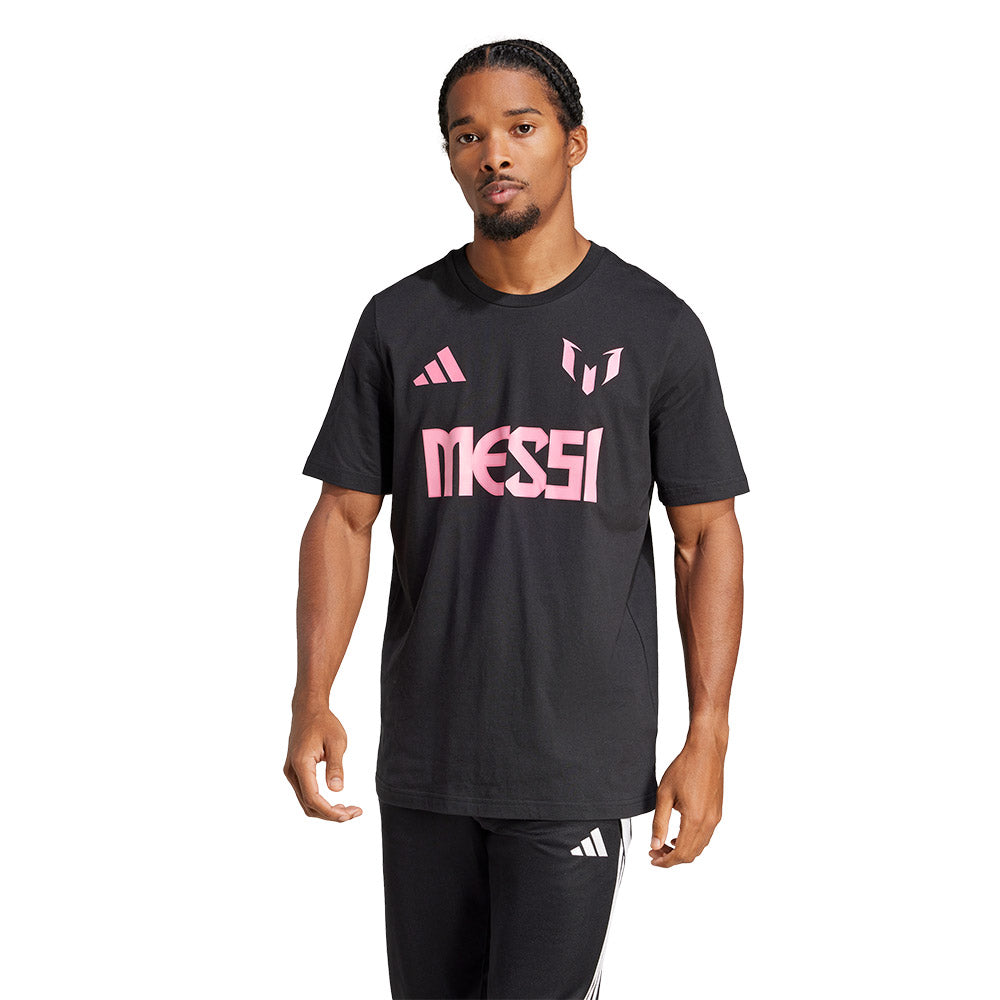 ADIDAS Messi Name and Number Graphic เสื้อยืดฟุตบอลผู้ชาย