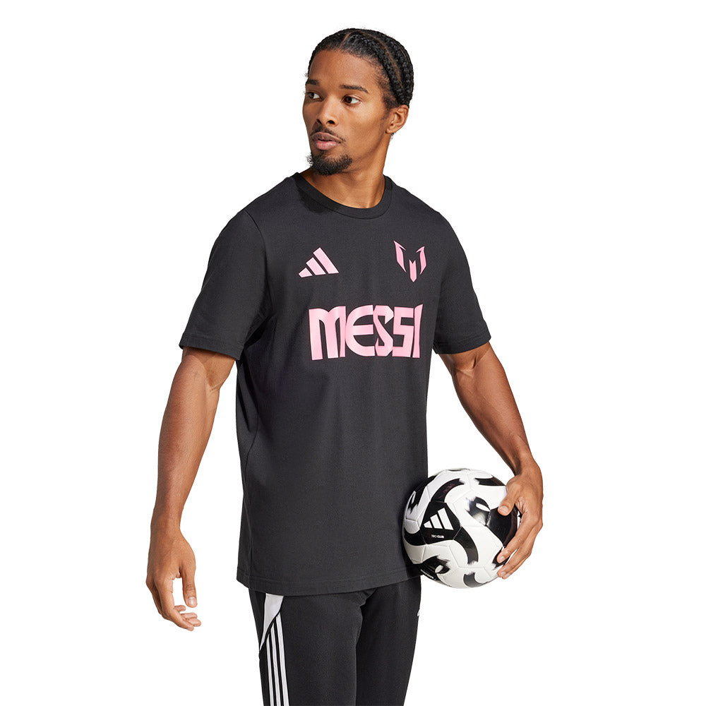 ADIDAS Messi Name and Number Graphic เสื้อยืดฟุตบอลผู้ชาย