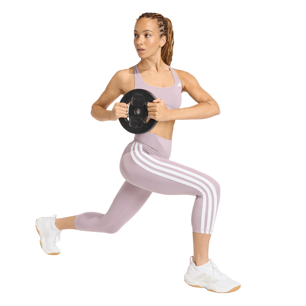 ADIDAS Optime Essentials Workout 3-Stripes 3/4 Women's Training Leggings Supersports Thailand