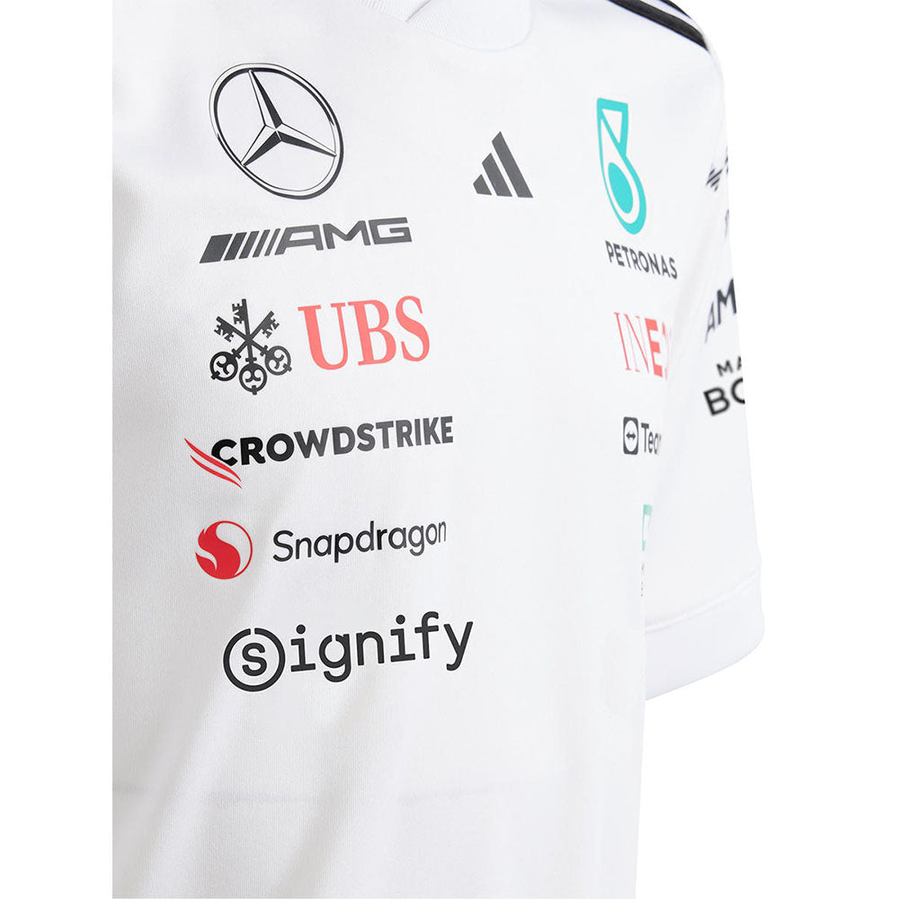 ADIDAS เสื้อแข่งรถเด็กทีมเมอร์เซเดส เอเอ็มจี ปิโตรนาส ฟอร์มูลาวัน
