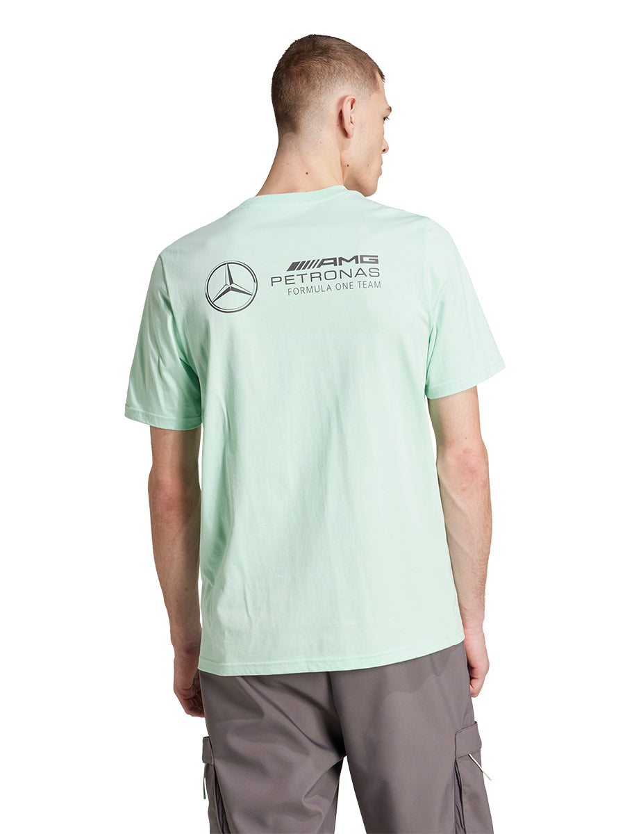 ADIDAS Mercedes - AMG Petronas Formula One Team Premium Woven Graphic เสื้อยืดผู้ชาย