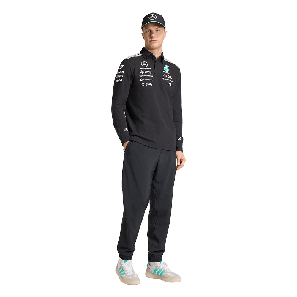 ADIDAS Mercedes - AMG Petronas Formula One Team Engineers Long Sleeve Men's Polo Shirt - Supersports Thailand Supersports Thailand