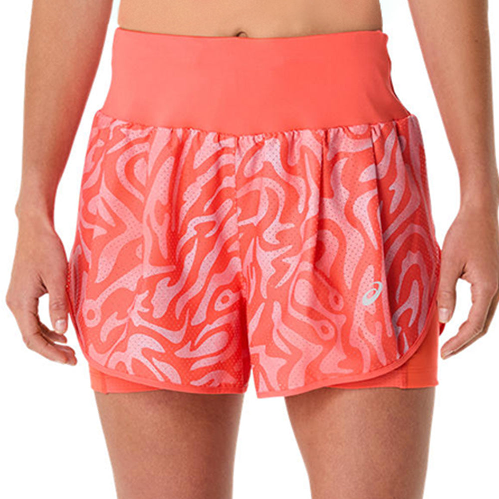 ASICS Road All Over Print 2-N-1 3.5In Women's Running Shorts
