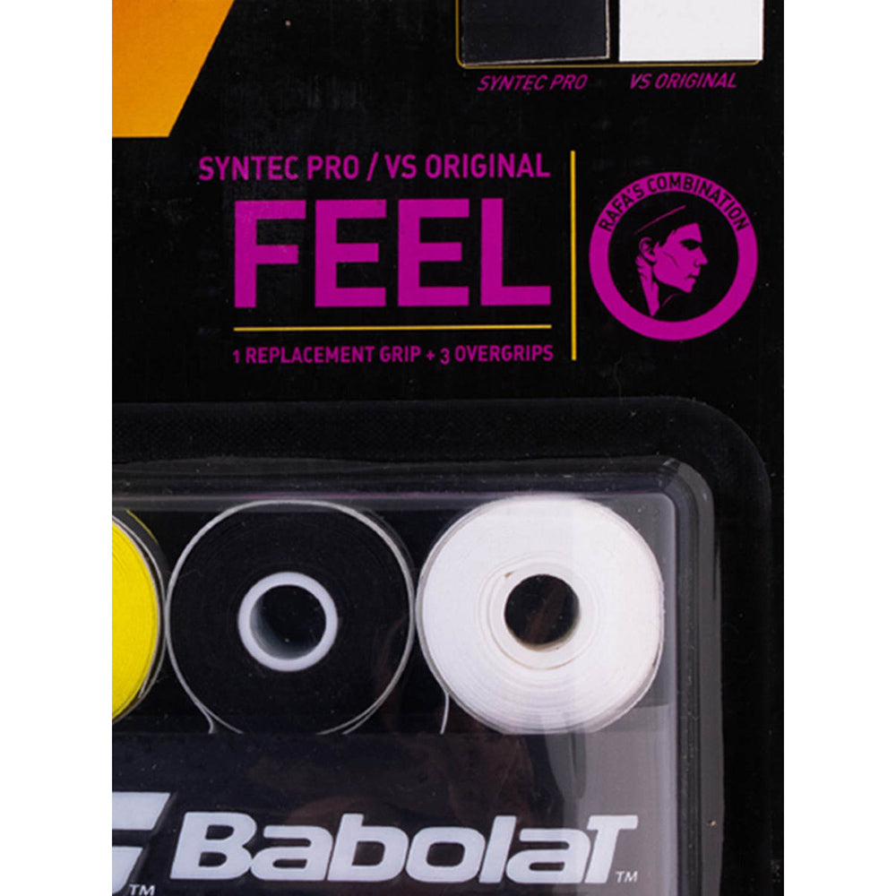 BABOLAT Syntec Pro + VS Original (แพ็ค 3 ชิ้น) เทปพันด้ามไม้แบดมินตัน