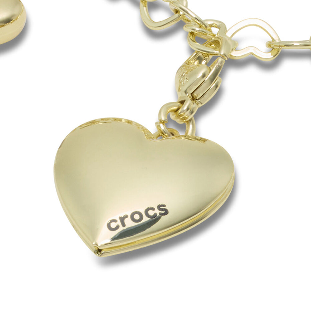 CROCS Jibbitz Gold Heart Chain Shoes Charm - Supersports Thailand Supersports Thailand