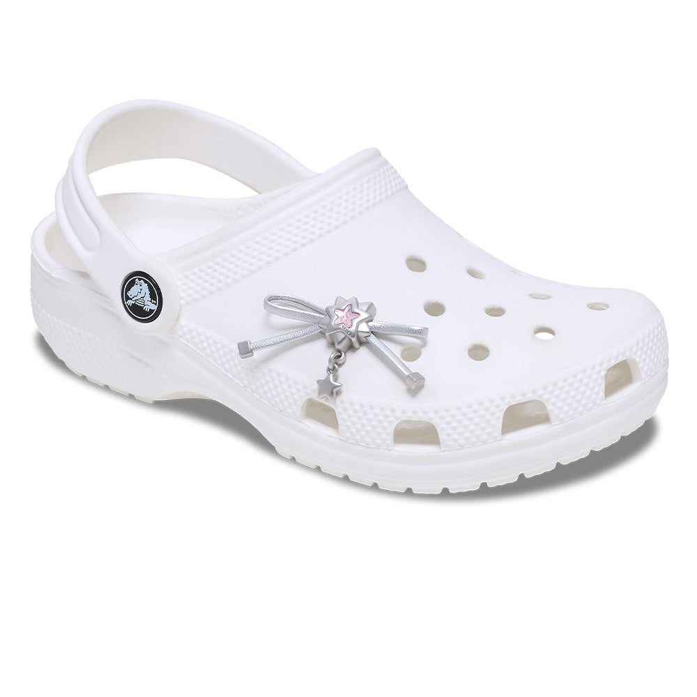 CROCS Jibbitz Silver Bow And Star Dangle Shoes Charm - Supersports Thailand Supersports Thailand