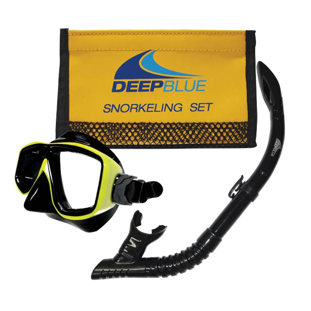 Deep Blue Bora Snorkeling Set Black/Yellow - Supersports Thailand Supersports Thailand