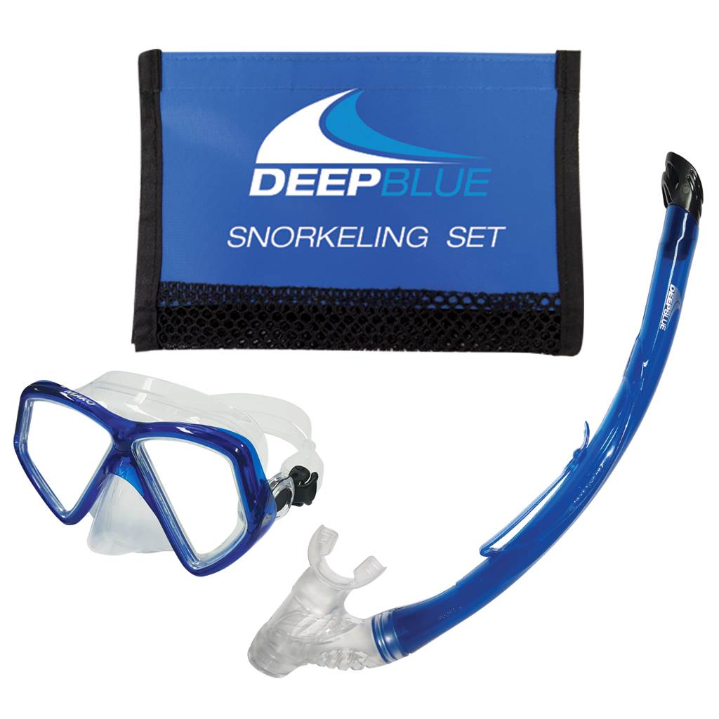 Deep Blue Mako Snorkeling Set Blue Transparent - 2