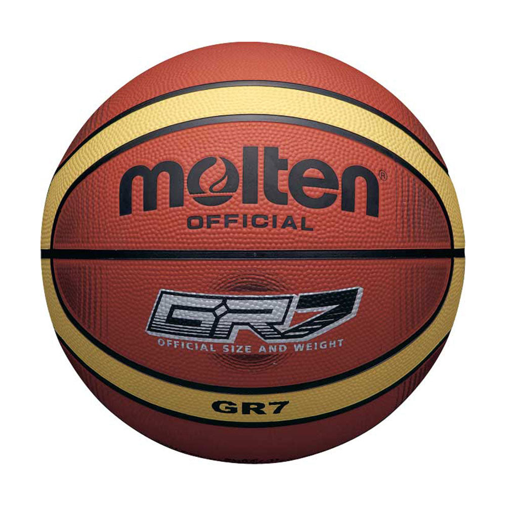 MOLTEN บาสเก็ตบอลยาง รุ่น BGRX7 เบอร์ 7 สีน้ำตาลเหลือง - 1 Supersports Thailand