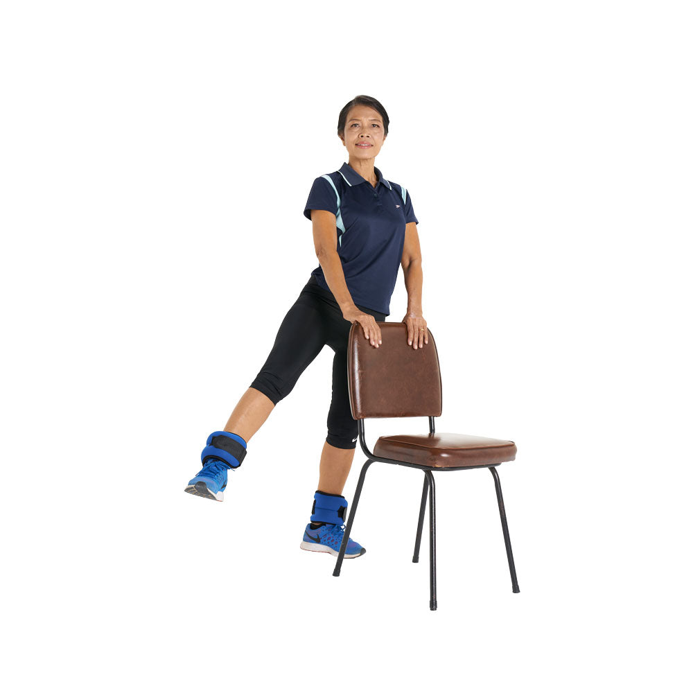 EXERCISE ถุงทรายข้อเท้า/ข้อมือ ขนาดน้ำหนัก 2กก./คู่ AB3719B ผ้า Neoprene สีน้ำเงิน - 6