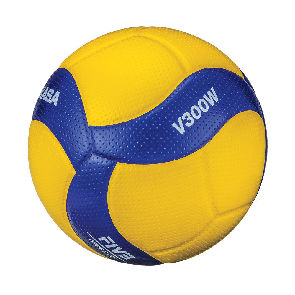 MIKASA วอลเลย์บอล V300W เบอร์ 5 สีเหลือง/น้ำเงิน FIVB Approved - 1