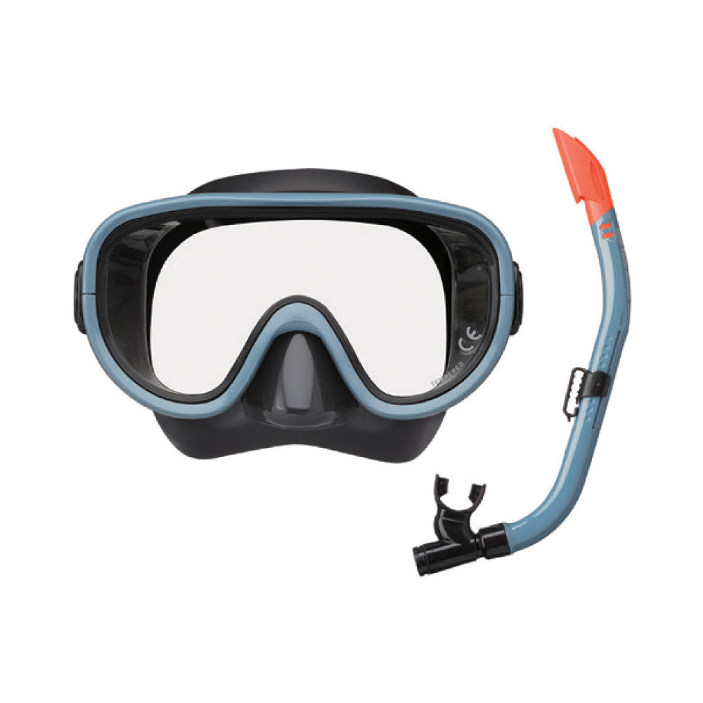 REEF TOURER หน้ากากดำน้ำชุด รุ่น RC0117 สีดำ/ฟ้า - 1