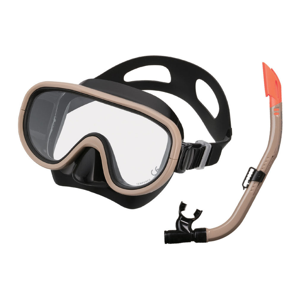 REEF TOURER หน้ากากดำน้ำชุด รุ่น RC0117 สีดำ/แทน - 1