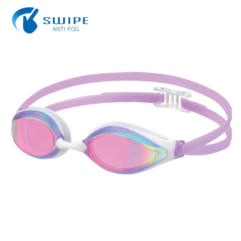 VIEW แว่นตาว่ายน้ำ แข่งขัน V240ASAM เลนส์ฉาบปรอท สีม่วงปรอทชมพู World Aquatics Approved - 1