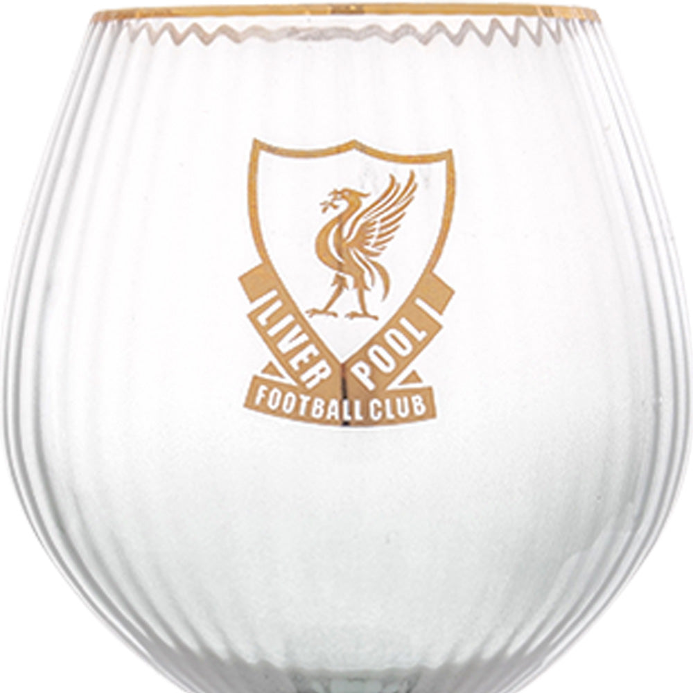 LIVERPOOL FOOTBALL CLUB Gold logo Gin Glass