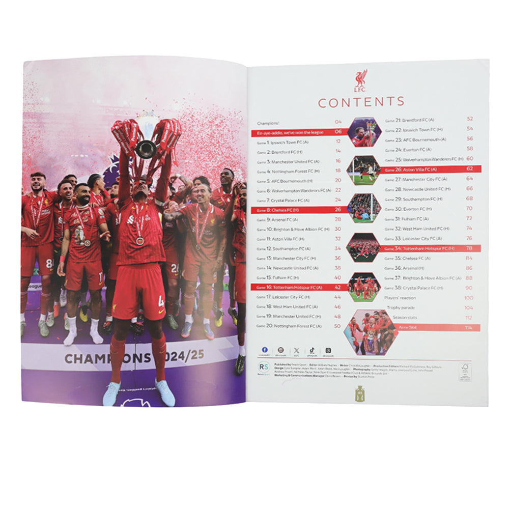 LFC 20 - Premier League Champions 2024/25 Every Game Every Goal Magazine