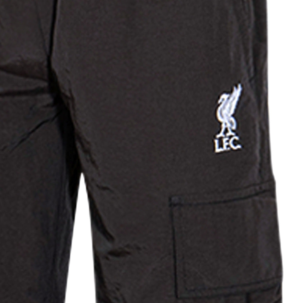 LIVERPOOL FOOTBALL CLUB Black Cargo Men's Casual Shorts