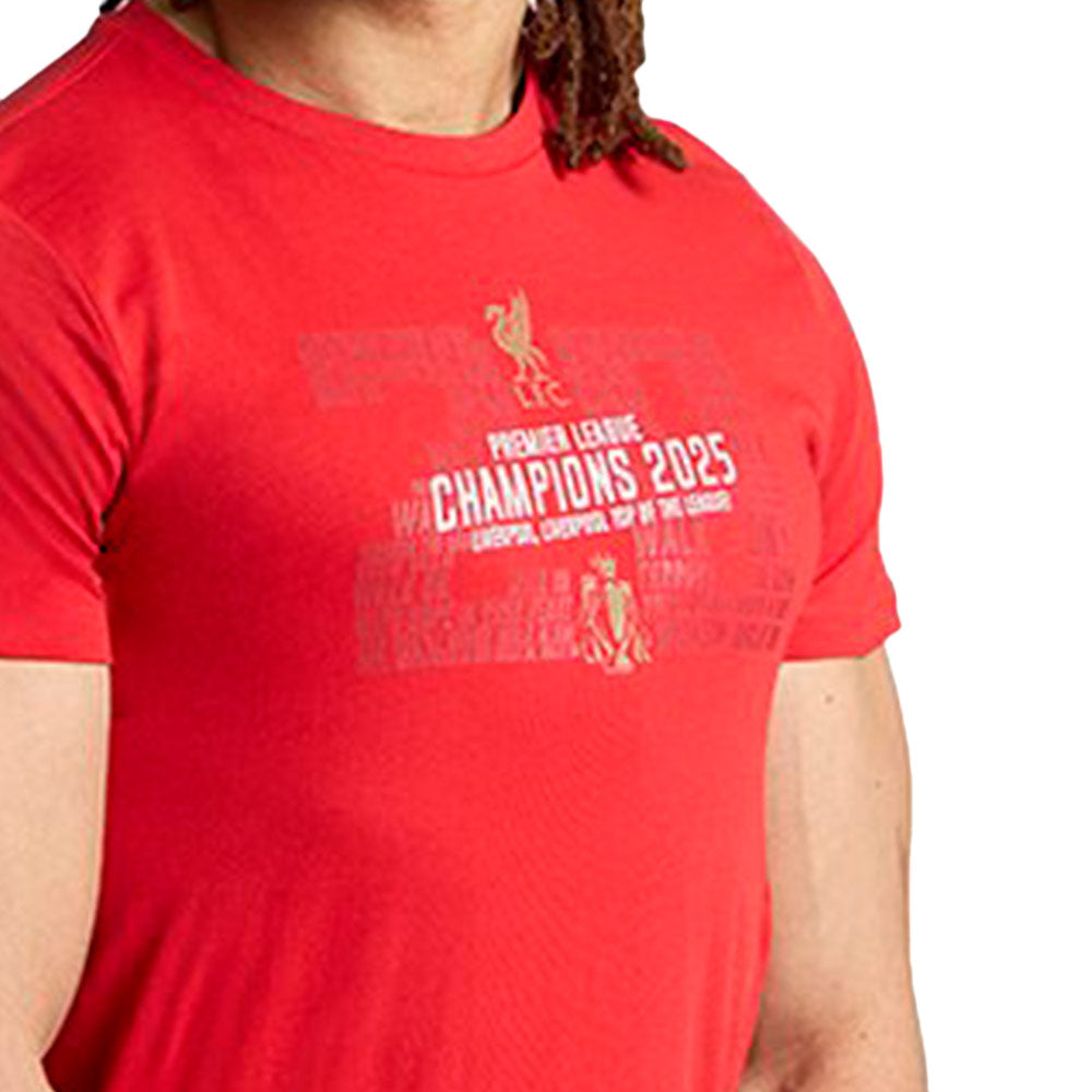 LFC EPL Champions 2024/25 เสื้อยืดฟุตบอลผู้ชาย