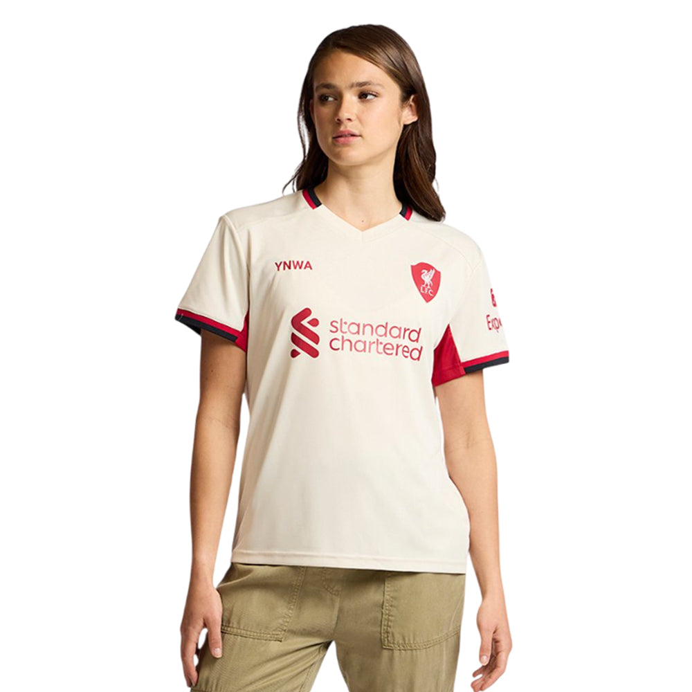 LFC เสื้อแข่งผู้หญิงทีมลิเวอร์พูล ชุดเยือน เกรด Supporter ฤดูกาล 2025/26