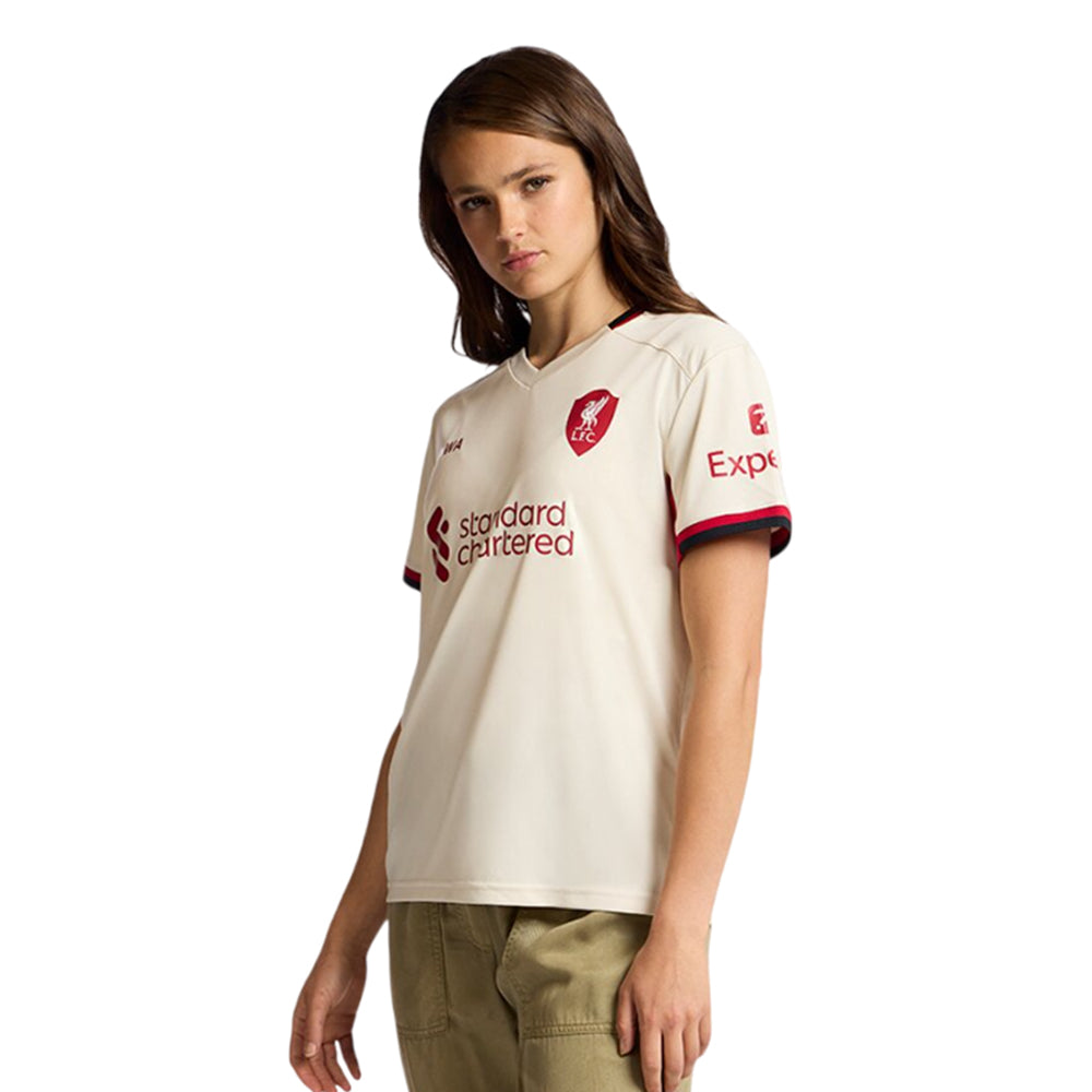 LFC เสื้อแข่งผู้หญิงทีมลิเวอร์พูล ชุดเยือน เกรด Supporter ฤดูกาล 2025/26