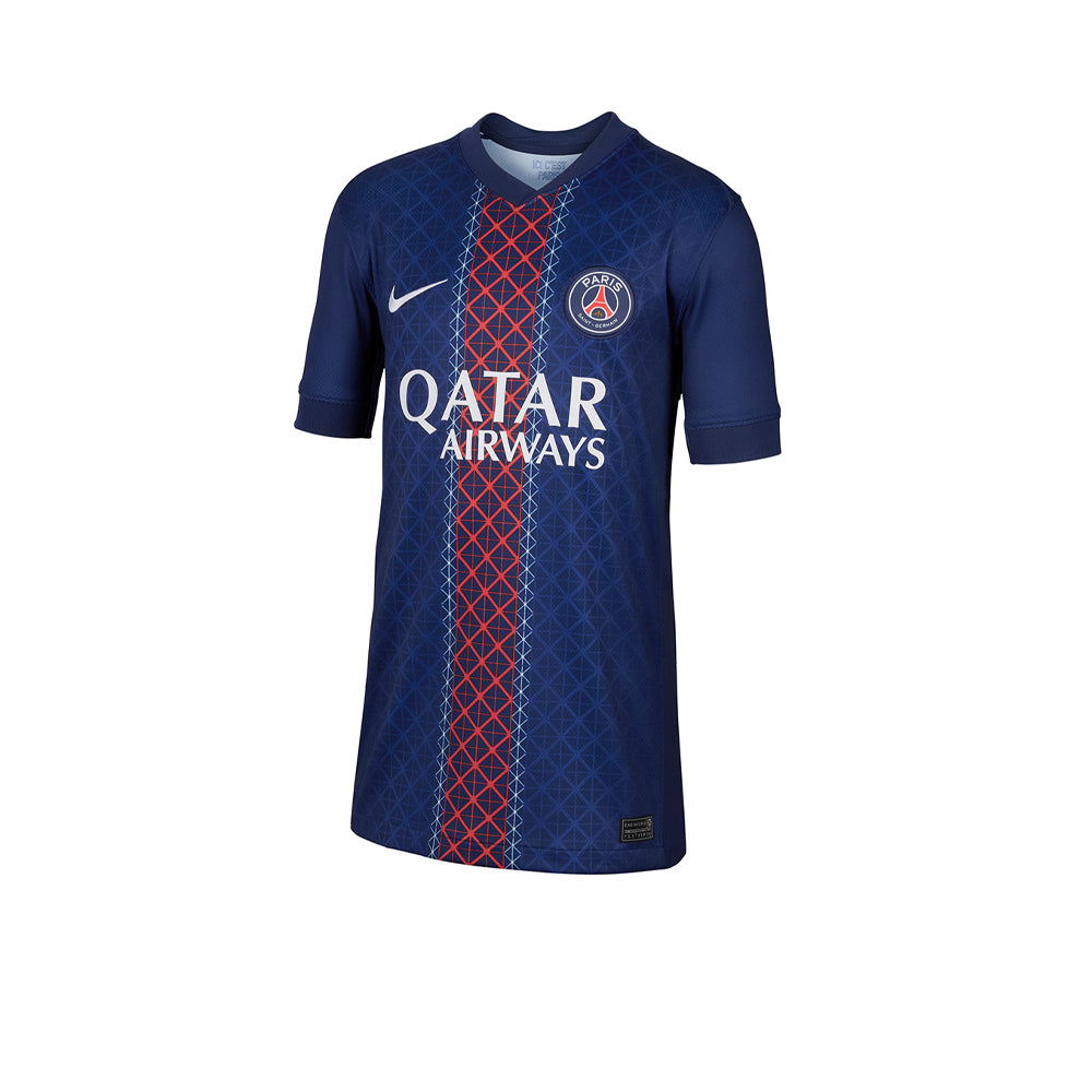 NIKE เสื้อแข่งเด็กทีมปารีส แซ็ง-แฌร์แม็ง ชุดเหย้า เกรด Stadium ฤดูกาล 2025/26