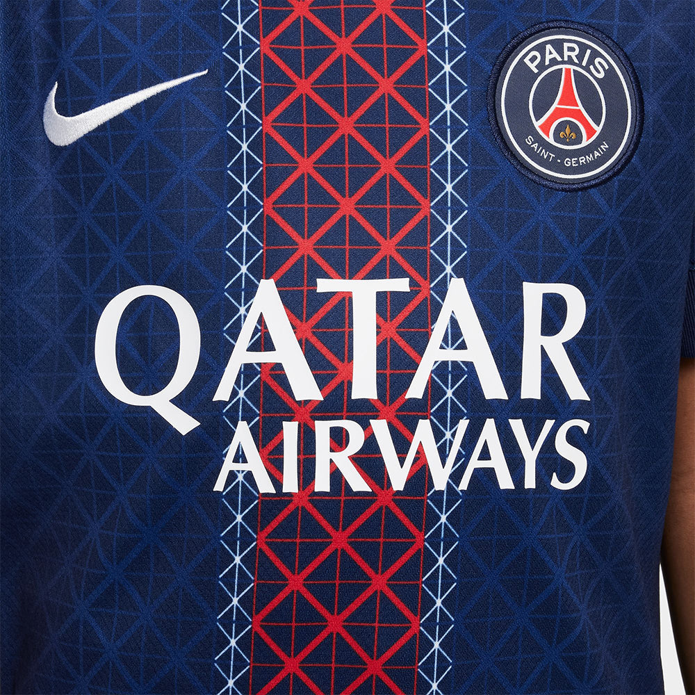 NIKE เสื้อแข่งเด็กทีมปารีส แซ็ง-แฌร์แม็ง ชุดเหย้า เกรด Stadium ฤดูกาล 2025/26