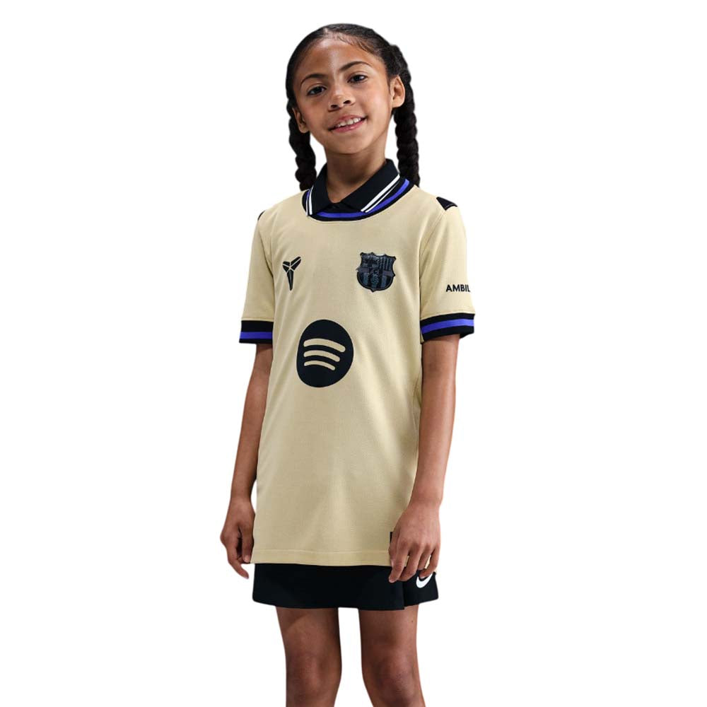 NIKE เสื้อแข่งเด็กทีมบาร์เซโลนา ชุดเยือน เกรด Stadium ฤดูกาล 2025/26