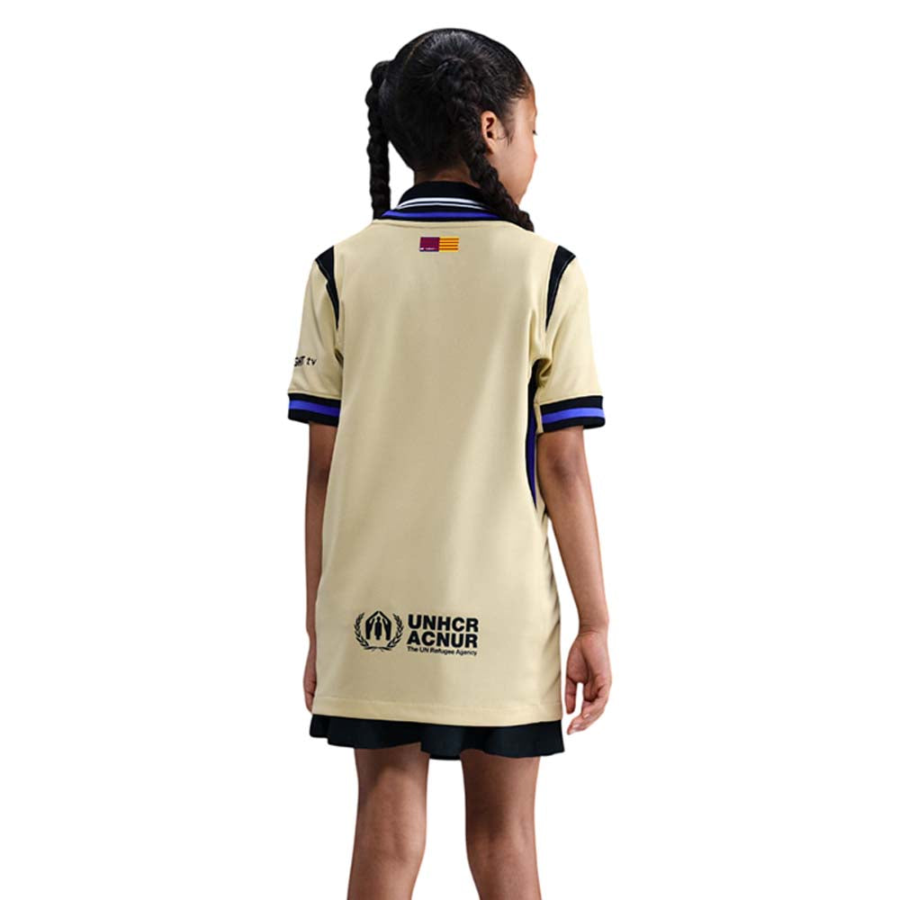 NIKE เสื้อแข่งเด็กทีมบาร์เซโลนา ชุดเยือน เกรด Stadium ฤดูกาล 2025/26