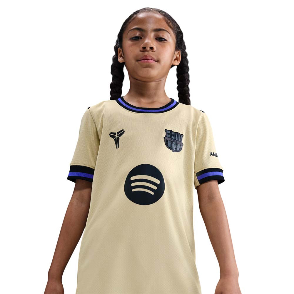 NIKE เสื้อแข่งเด็กทีมบาร์เซโลนา ชุดเยือน เกรด Stadium ฤดูกาล 2025/26