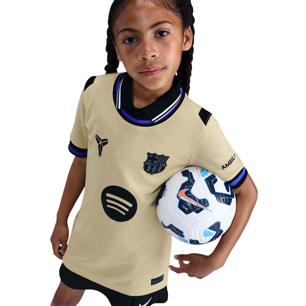 NIKE เสื้อแข่งเด็กทีมบาร์เซโลนา ชุดเยือน เกรด Stadium ฤดูกาล 2025/26