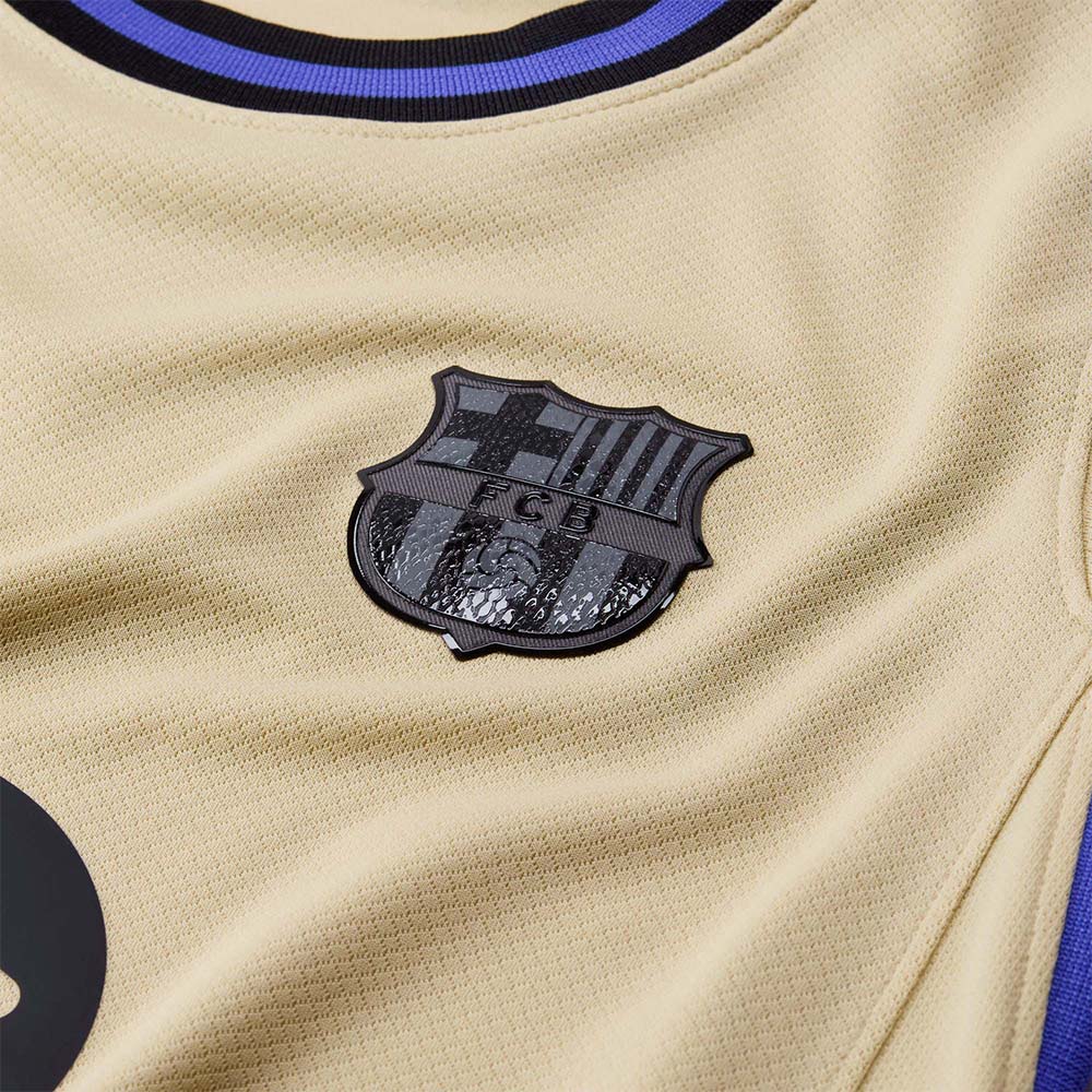 NIKE เสื้อแข่งเด็กทีมบาร์เซโลนา ชุดเยือน เกรด Stadium ฤดูกาล 2025/26