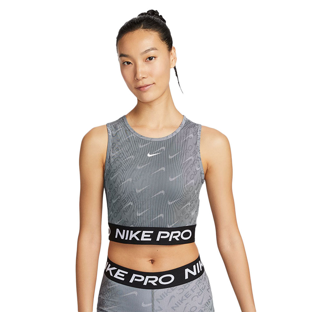 NIKE Dri-FIT Pro Cropped Printed เสื้อกล้ามออกกำลังกายผู้หญิง