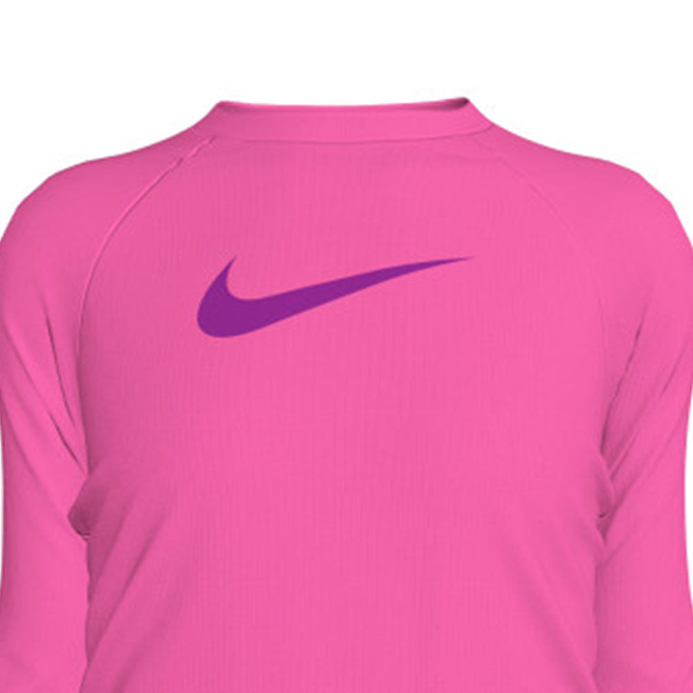 NIKE Short-Sleeve Hydroguard เสื้อรัชการ์ดเด็กผู้หญิง
