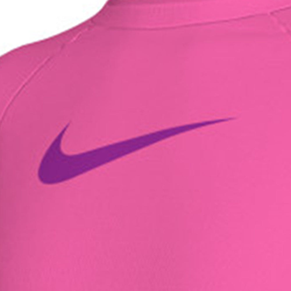 NIKE Short-Sleeve Hydroguard เสื้อรัชการ์ดเด็กผู้หญิง