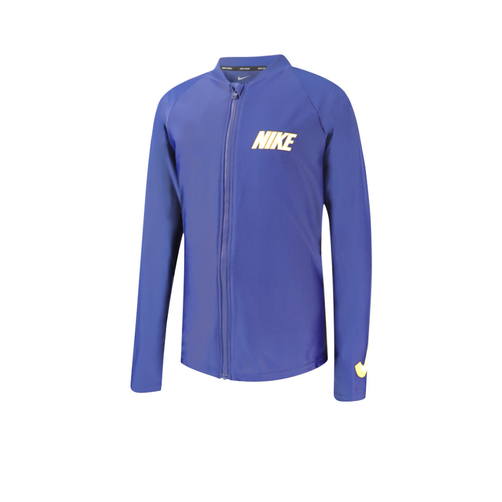 NIKE Long-Sleeve Zip Hydroguard Boys Rashguard