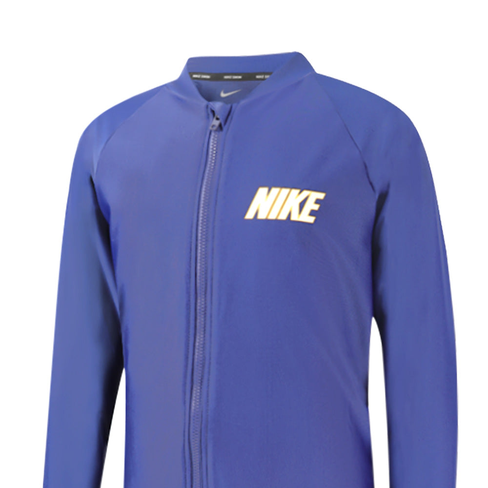 NIKE Long-Sleeve Zip Hydroguard Boys Rashguard