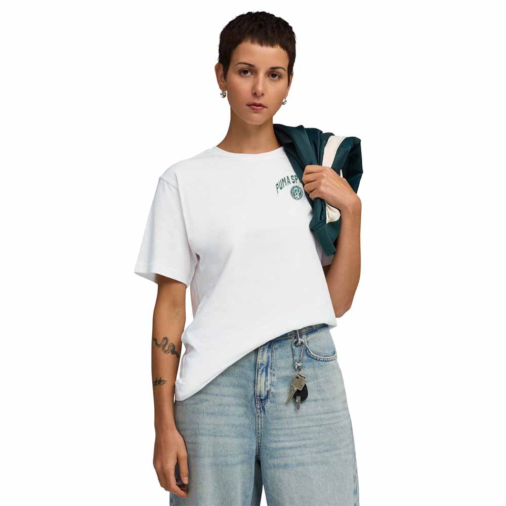 PUMA Wardrobe Essentials Sports Legacy Graphic เสื้อยืดผู้หญิง