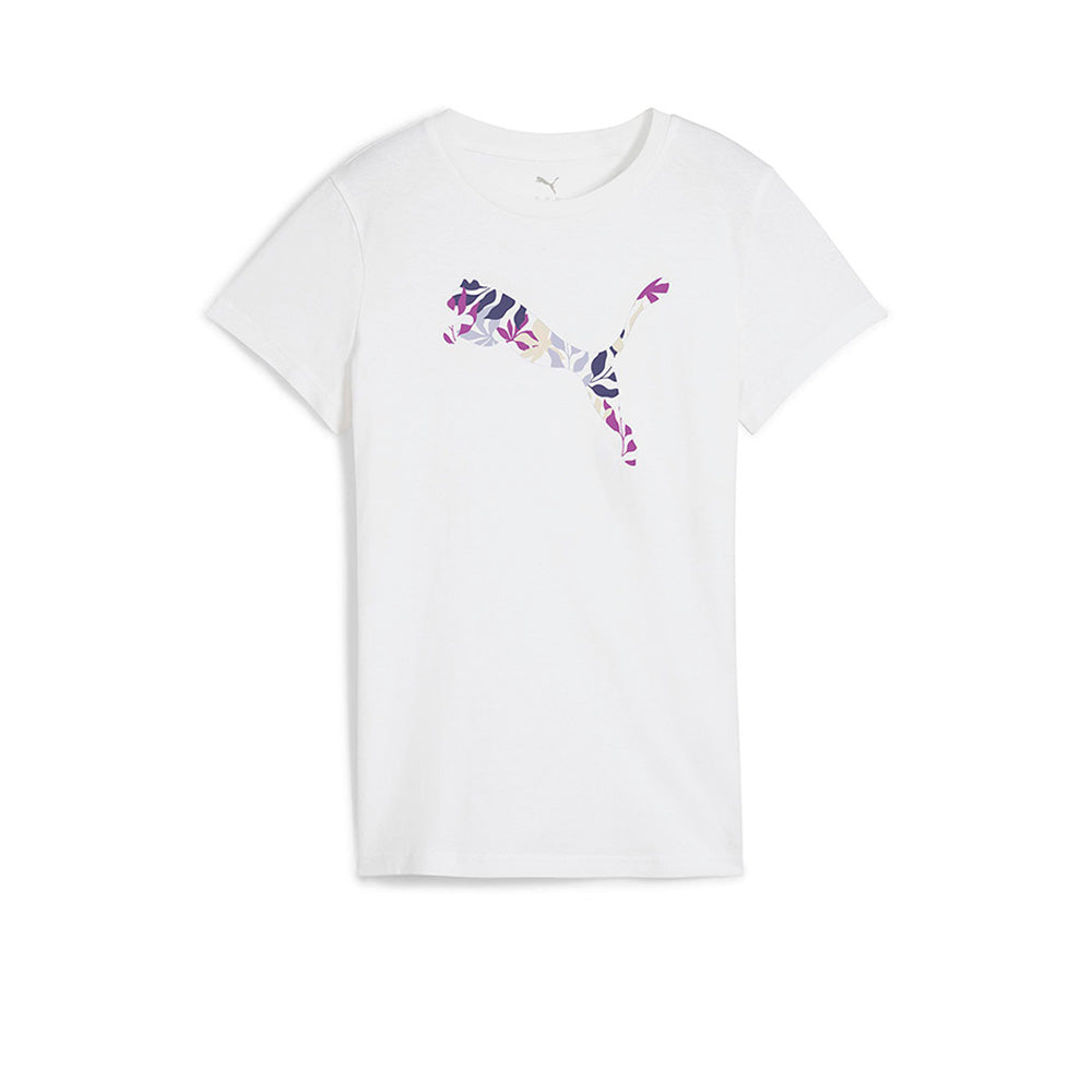 PUMA Graphics Floral Cat Logo เสื้อยืดผู้หญิง