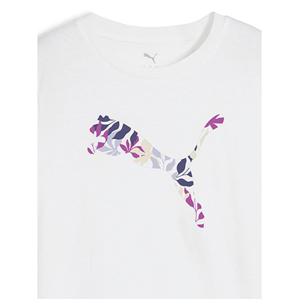 PUMA Graphics Floral Cat Logo เสื้อยืดผู้หญิง