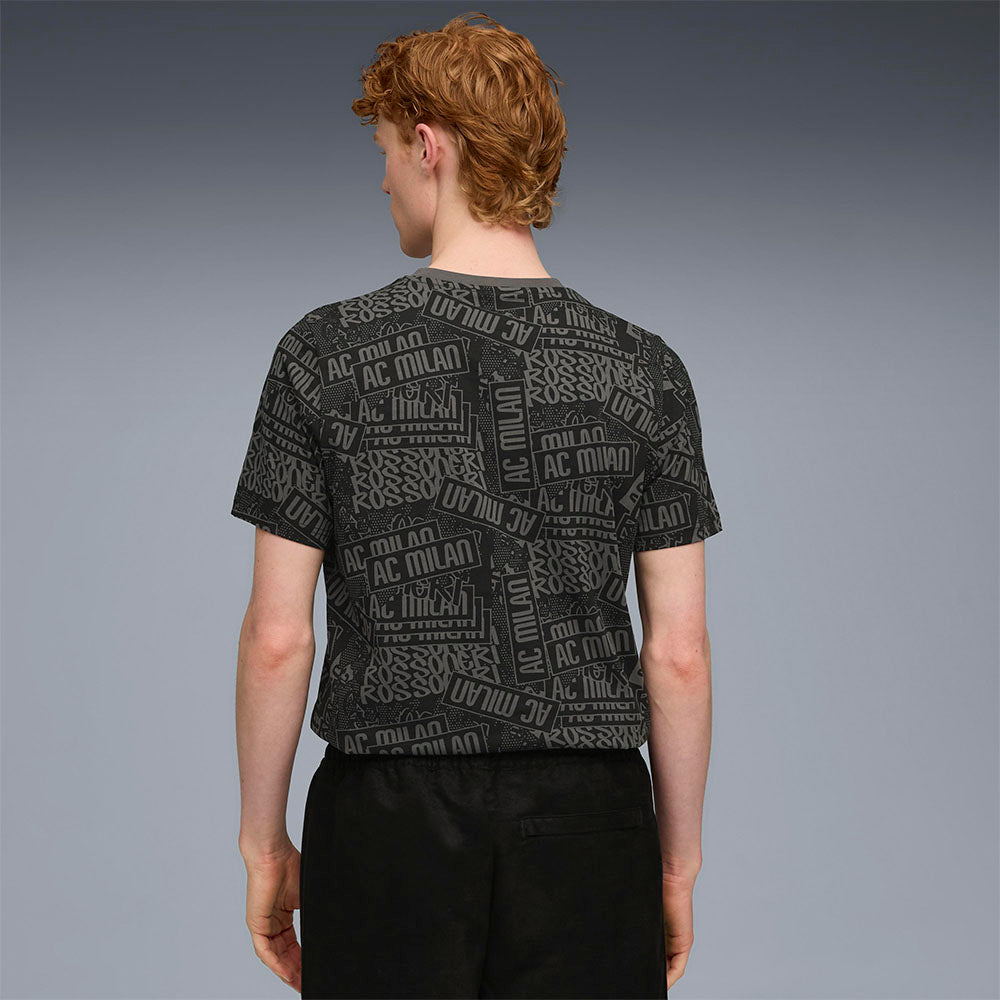 PUMA AC Milan Football Culture AOP เสื้อยืดผู้ชาย