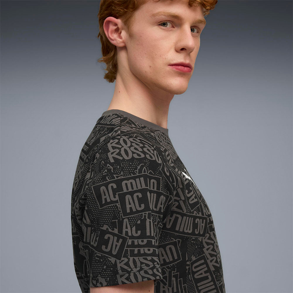 PUMA AC Milan Football Culture AOP เสื้อยืดผู้ชาย