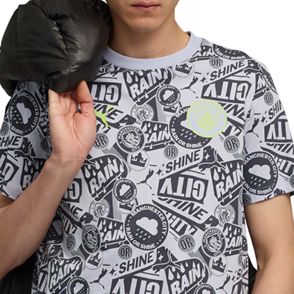 PUMA Manchester City FtblCulture All-Over Print Men's Football T-Shirt