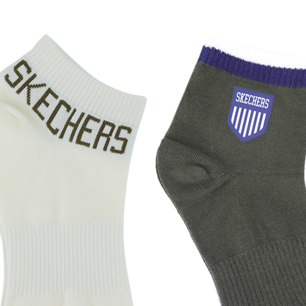 SKECHERS Sock Set Unisex Socks (2 Pairs) - Supersports Thailand Supersports Thailand