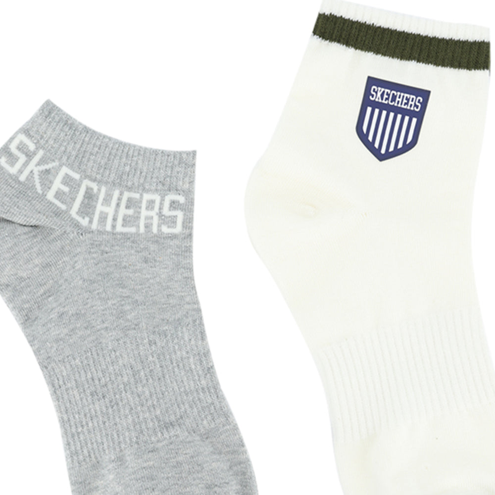 SKECHERS Sock Set Unisex Socks (2 Pairs) - Supersports Thailand Supersports Thailand