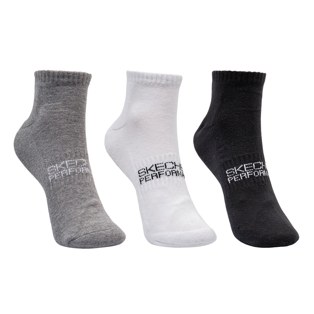 SKECHERS Performance Black ถุงเท้าผู้ใหญ่ (แพ็ค 3 คู่)