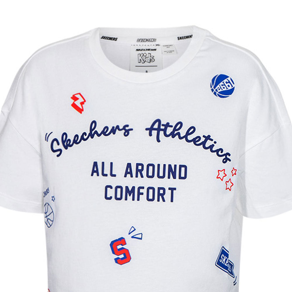 SKECHERS Basketball Culture เสื้อยืดเด็ก