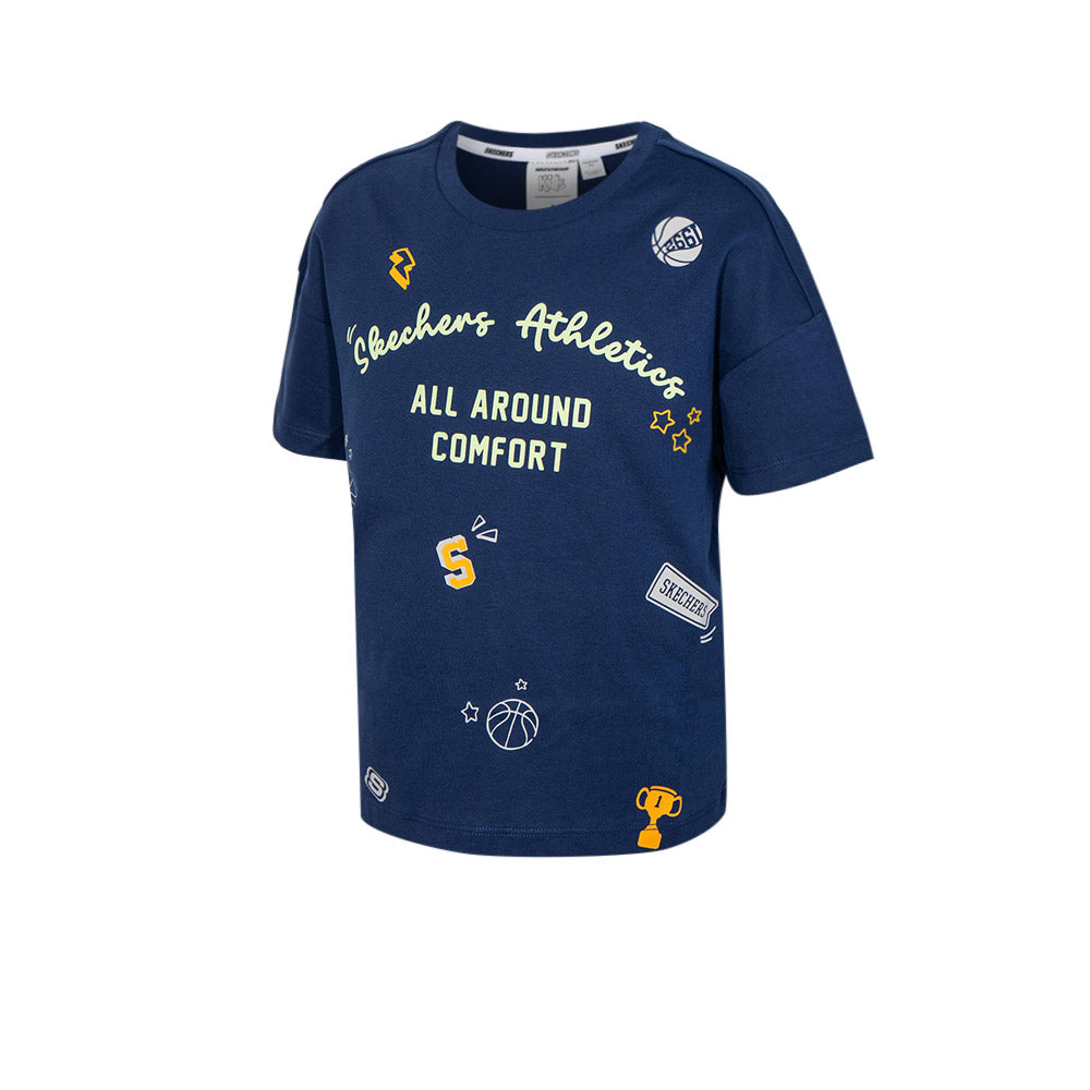 SKECHERS Basketball Culture เสื้อยืดเด็ก
